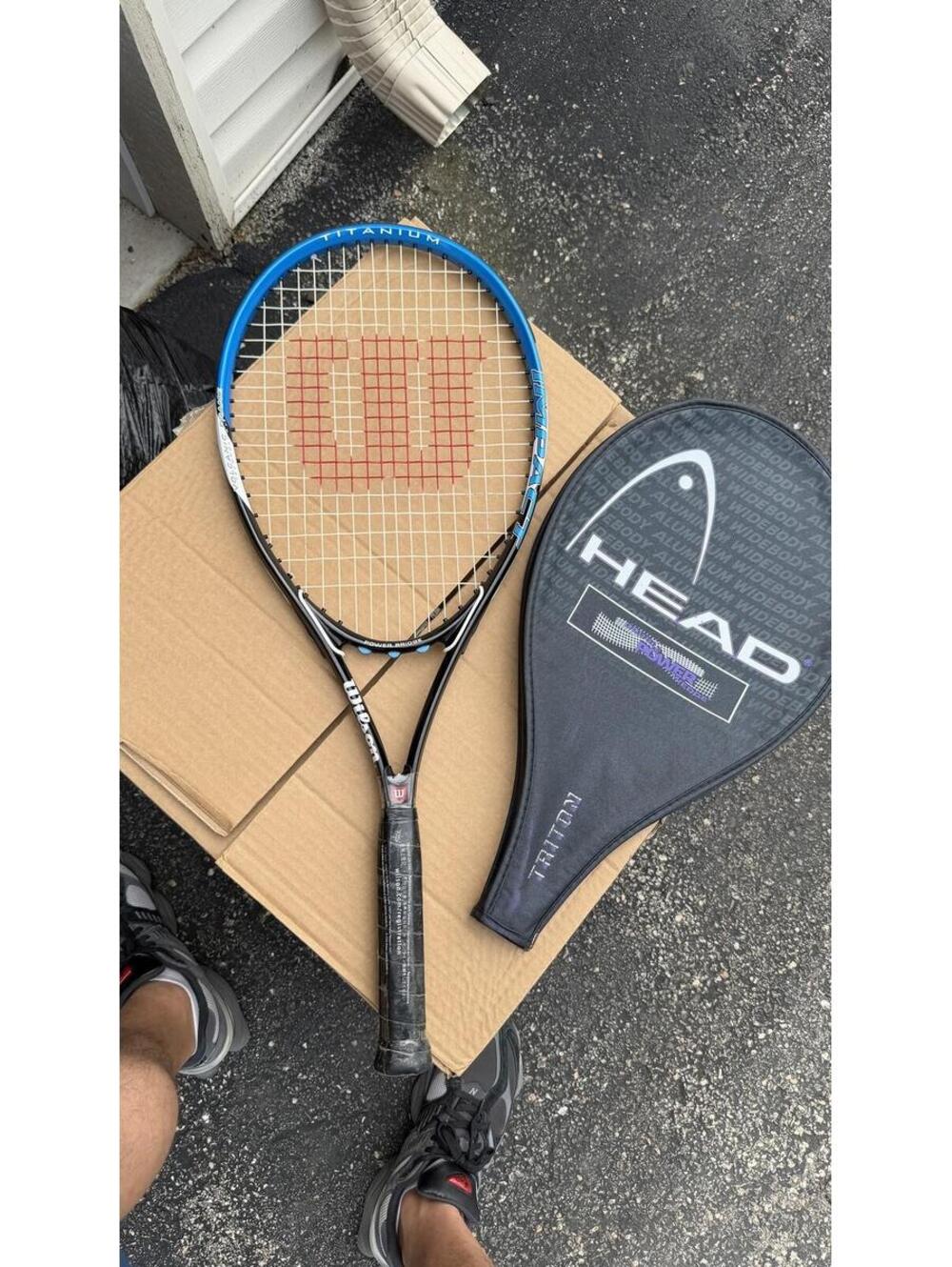 Wilson Impact Titanium Tennis Racquet w/ HEAD Triton Cover - Used - Good‎